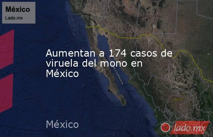Aumentan a 174 casos de viruela del mono en México. Noticias en tiempo real