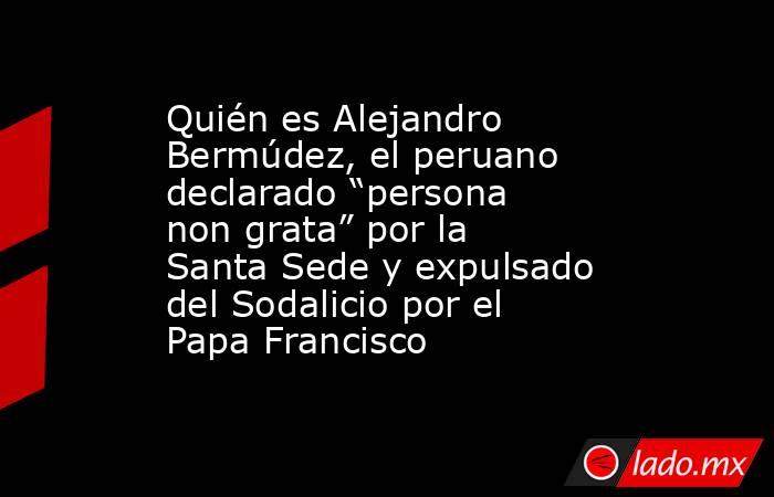 Quién es Alejandro Bermúdez, el peruano declarado “persona non grata” por la Santa Sede y expulsado del Sodalicio por el Papa Francisco. Noticias en tiempo real