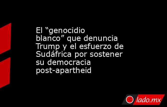 El “genocidio blanco” que denuncia Trump y el esfuerzo de Sudáfrica por sostener su democracia post-apartheid. Noticias en tiempo real
