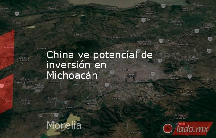 China ve potencial de inversión en Michoacán. Noticias en tiempo real