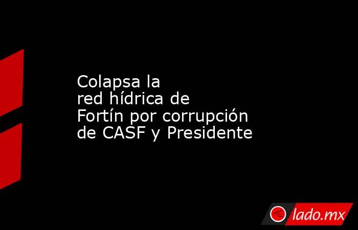 Colapsa la red hídrica de Fortín por corrupción de CASF y Presidente. Noticias en tiempo real