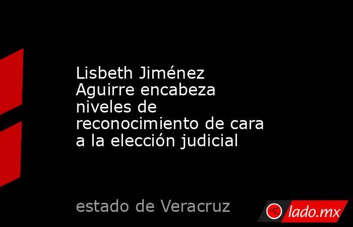 Lisbeth Jiménez Aguirre encabeza niveles de reconocimiento de cara a la elección judicial. Noticias en tiempo real