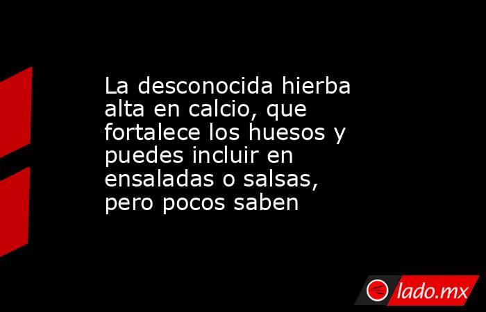 La desconocida hierba alta en calcio, que fortalece los huesos y puedes incluir en ensaladas o salsas, pero pocos saben . Noticias en tiempo real