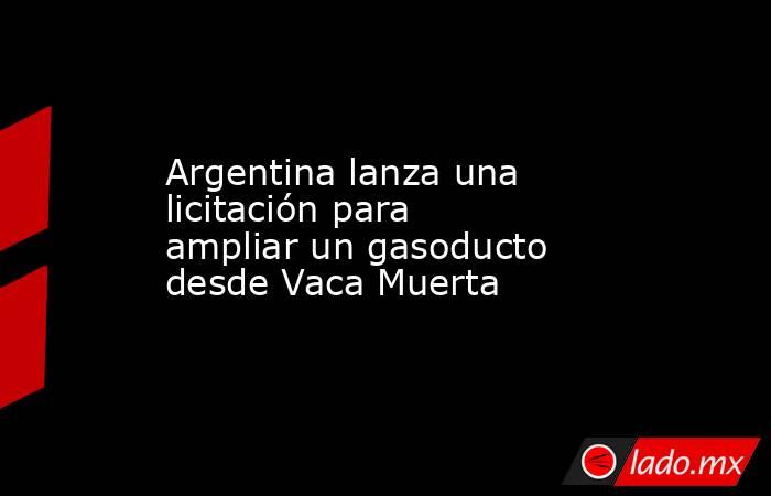 Argentina lanza una licitación para ampliar un gasoducto desde Vaca Muerta. Noticias en tiempo real