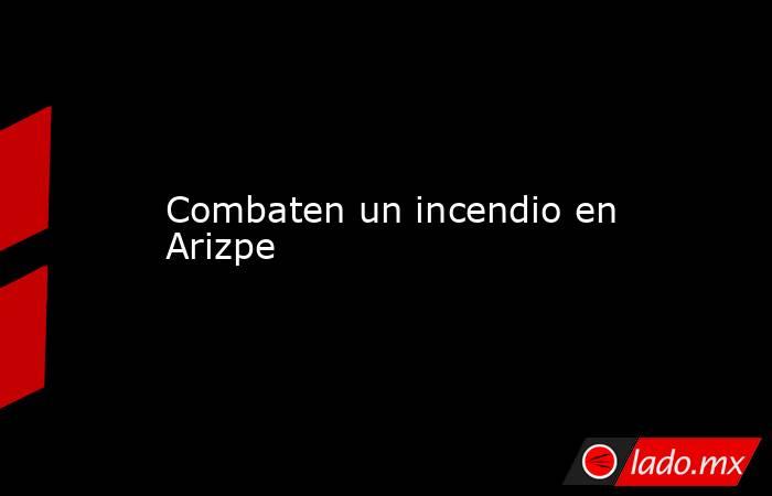 Combaten un incendio en Arizpe. Noticias en tiempo real