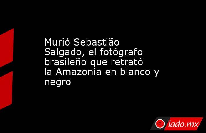 Murió Sebastião Salgado, el fotógrafo brasileño que retrató la Amazonia en blanco y negro. Noticias en tiempo real