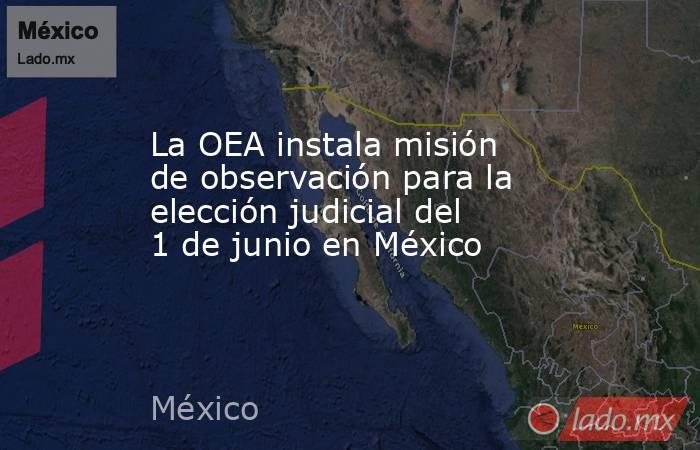 La OEA instala misión de observación para la elección judicial del 1 de junio en México. Noticias en tiempo real