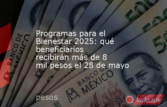 Programas para el Bienestar 2025: qué beneficiarios recibirán más de 8 mil pesos el 28 de mayo. Noticias en tiempo real