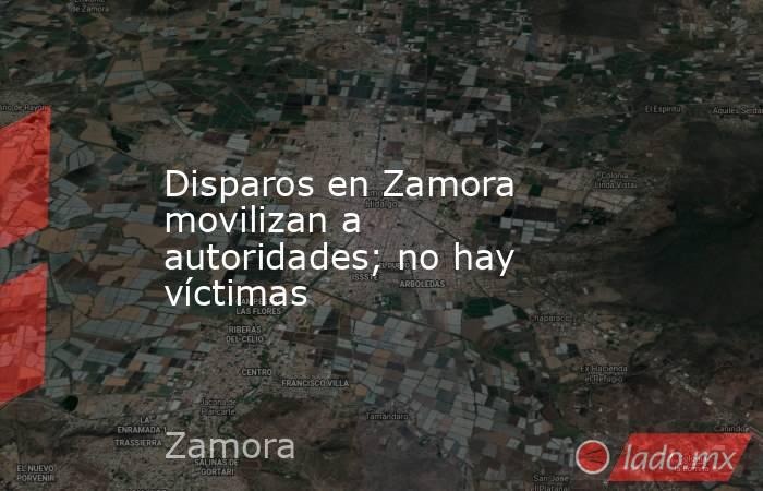 Disparos en Zamora movilizan a autoridades; no hay víctimas. Noticias en tiempo real