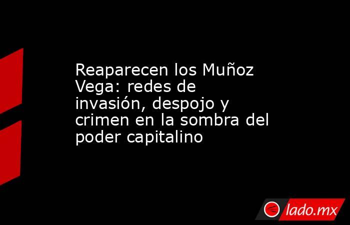 Reaparecen los Muñoz Vega: redes de invasión, despojo y crimen en la sombra del poder capitalino. Noticias en tiempo real