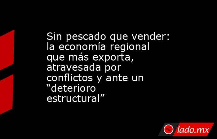 Sin pescado que vender: la economía regional que más exporta, atravesada por conflictos y ante un “deterioro estructural”. Noticias en tiempo real
