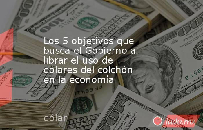 Los 5 objetivos que busca el Gobierno al librar el uso de dólares del colchón en la economía. Noticias en tiempo real
