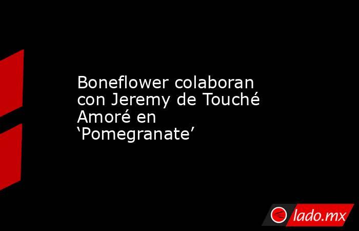 Boneflower colaboran con Jeremy de Touché Amoré en ‘Pomegranate’. Noticias en tiempo real