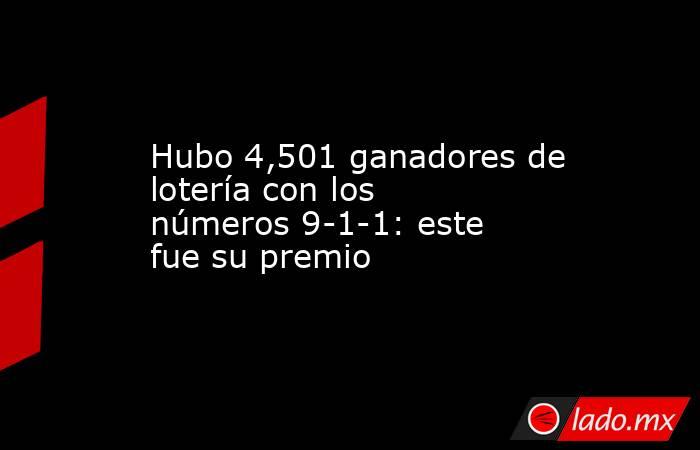 Hubo 4,501 ganadores de lotería con los números 9-1-1: este fue su premio. Noticias en tiempo real