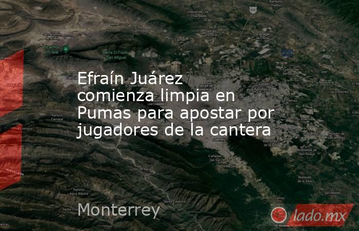 Efraín Juárez comienza limpia en Pumas para apostar por jugadores de la cantera. Noticias en tiempo real