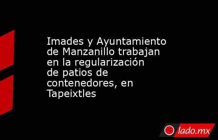 Imades y Ayuntamiento de Manzanillo trabajan en la regularización de patios de contenedores, en Tapeixtles. Noticias en tiempo real