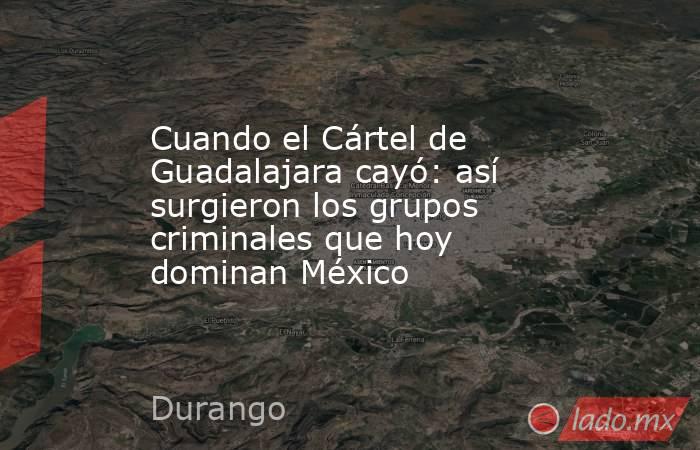 Cuando el Cártel de Guadalajara cayó: así surgieron los grupos criminales que hoy dominan México. Noticias en tiempo real