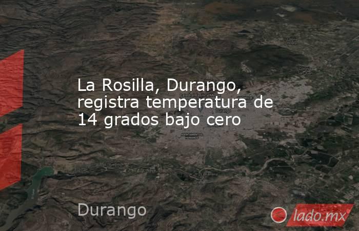La Rosilla, Durango, registra temperatura de 14 grados bajo cero. Noticias en tiempo real