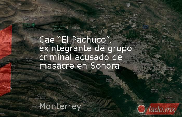 Cae “El Pachuco”, exintegrante de grupo criminal acusado de masacre en Sonora. Noticias en tiempo real