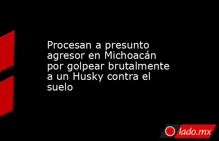 Procesan a presunto agresor en Michoacán por golpear brutalmente a un Husky contra el suelo . Noticias en tiempo real