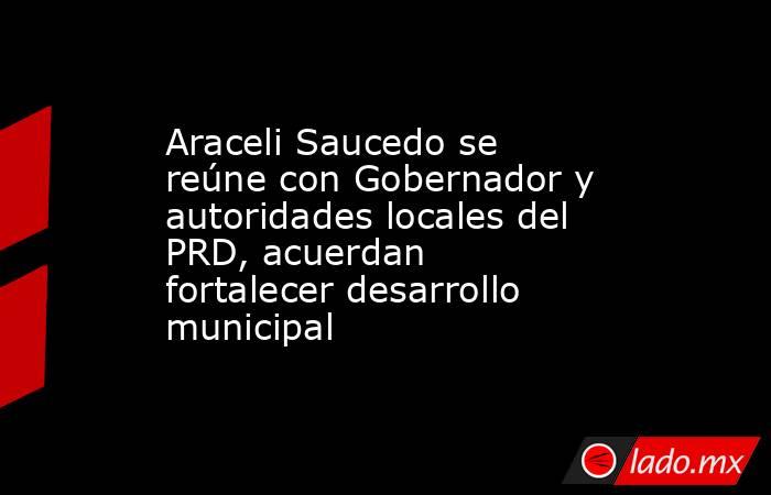 Araceli Saucedo se reúne con Gobernador y autoridades locales del PRD, acuerdan fortalecer desarrollo municipal. Noticias en tiempo real