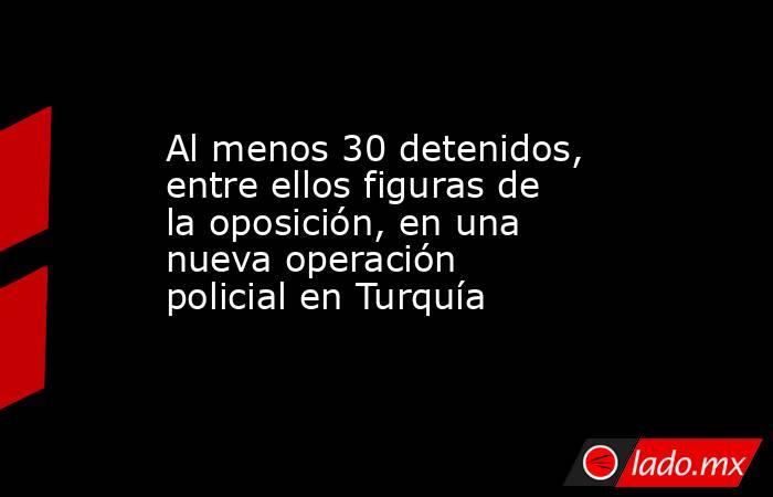 Al menos 30 detenidos, entre ellos figuras de la oposición, en una nueva operación policial en Turquía. Noticias en tiempo real