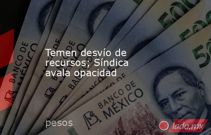 Temen desvío de recursos; Síndica avala opacidad. Noticias en tiempo real