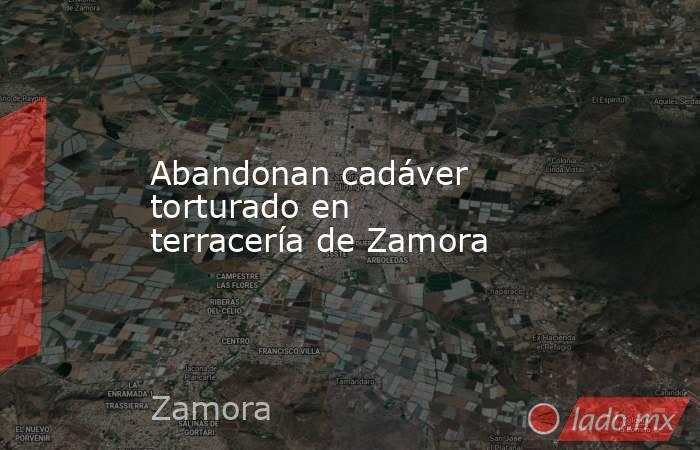Abandonan cadáver torturado en terracería de Zamora. Noticias en tiempo real