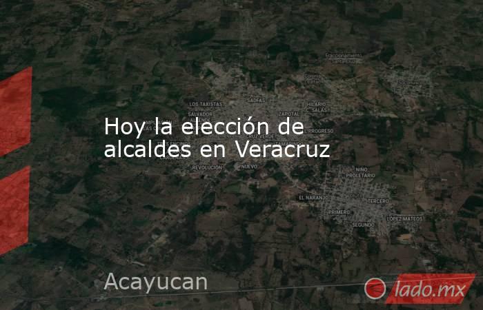 Hoy la elección de alcaldes en Veracruz. Noticias en tiempo real