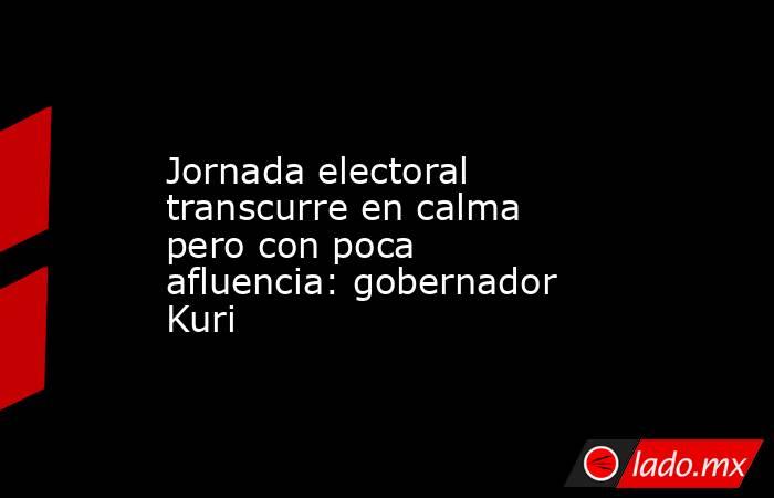 Jornada electoral transcurre en calma pero con poca afluencia: gobernador Kuri. Noticias en tiempo real