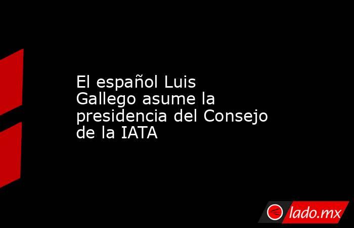 El español Luis Gallego asume la presidencia del Consejo de la IATA . Noticias en tiempo real