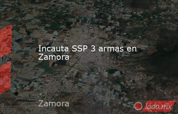 Incauta SSP 3 armas en Zamora. Noticias en tiempo real