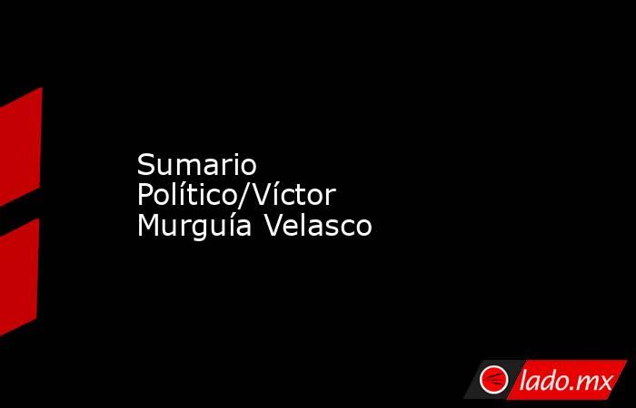 Sumario Político/Víctor Murguía Velasco. Noticias en tiempo real