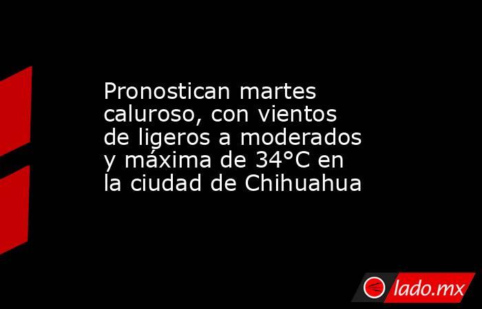 Pronostican martes caluroso, con vientos de ligeros a moderados y máxima de 34°C en la ciudad de Chihuahua. Noticias en tiempo real