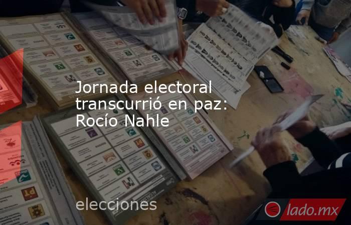 Jornada electoral transcurrió en paz: Rocío Nahle. Noticias en tiempo real