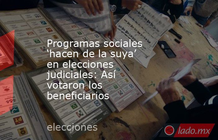 Programas sociales ‘hacen de la suya’ en elecciones judiciales: Así votaron los beneficiarios. Noticias en tiempo real