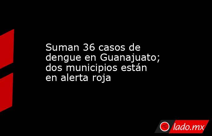 Suman 36 casos de dengue en Guanajuato; dos municipios están en alerta roja. Noticias en tiempo real