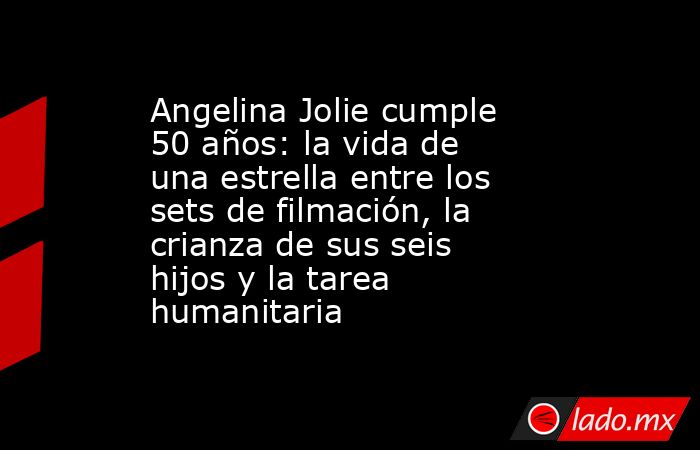 Angelina Jolie cumple 50 años: la vida de una estrella entre los sets de filmación, la crianza de sus seis hijos y la tarea humanitaria. Noticias en tiempo real