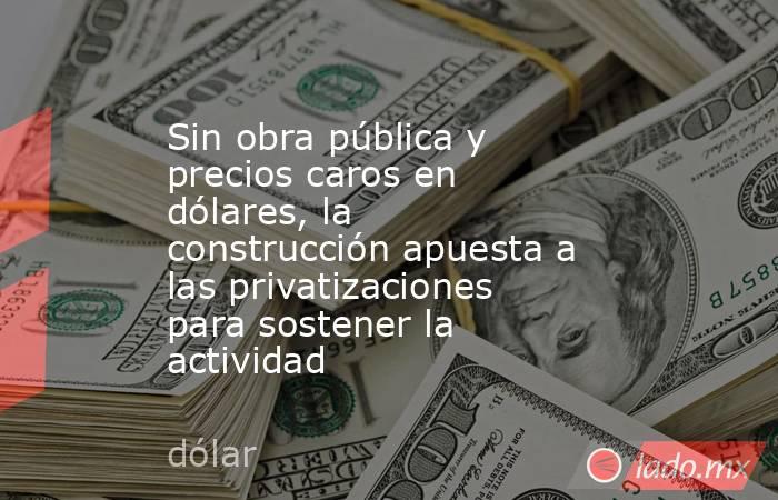 Sin obra pública y precios caros en dólares, la construcción apuesta a las privatizaciones para sostener la actividad. Noticias en tiempo real