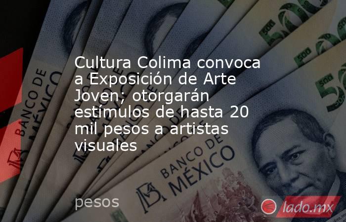 Cultura Colima convoca a Exposición de Arte Joven; otorgarán estímulos de hasta 20 mil pesos a artistas visuales. Noticias en tiempo real