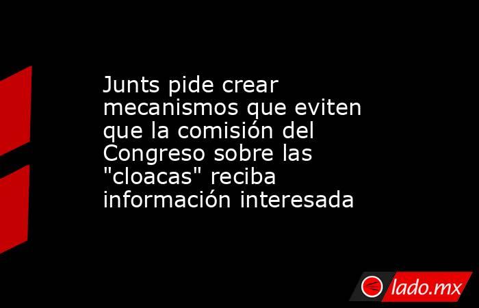 Junts pide crear mecanismos que eviten que la comisión del Congreso sobre las 