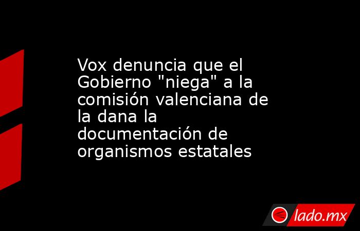 Vox denuncia que el Gobierno 