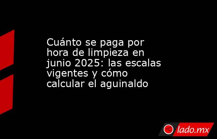 Cuánto se paga por hora de limpieza en junio 2025: las escalas vigentes y cómo calcular el aguinaldo. Noticias en tiempo real