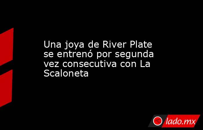 Una joya de River Plate se entrenó por segunda vez consecutiva con La Scaloneta. Noticias en tiempo real