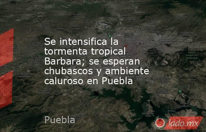 Se intensifica la tormenta tropical Barbara; se esperan chubascos y ambiente caluroso en Puebla. Noticias en tiempo real