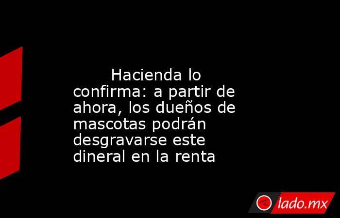                                                                                                        Hacienda lo confirma: a partir de ahora, los dueños de mascotas podrán desgravarse este dineral en la renta                                             . Noticias en tiempo real