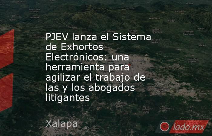 PJEV lanza el Sistema de Exhortos Electrónicos: una herramienta para agilizar el trabajo de las y los abogados litigantes. Noticias en tiempo real
