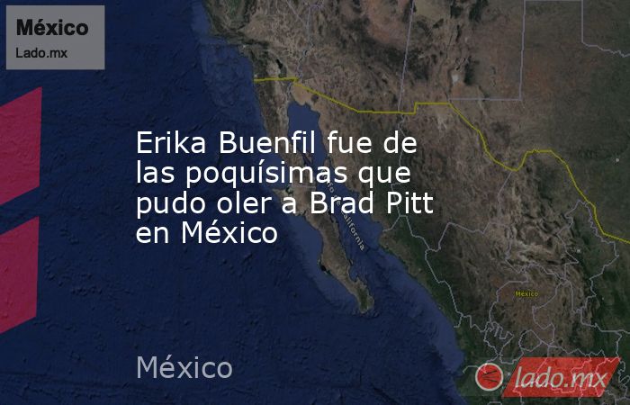 Erika Buenfil fue de las poquísimas que pudo oler a Brad Pitt en México. Noticias en tiempo real