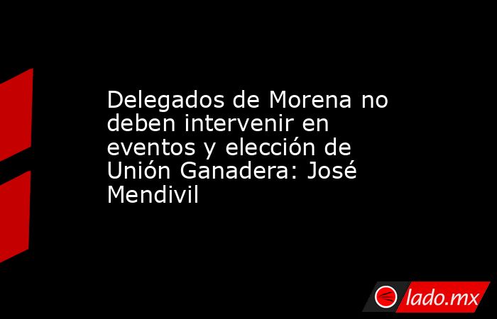 Delegados de Morena no deben intervenir en eventos y elección de Unión Ganadera: José Mendivil. Noticias en tiempo real