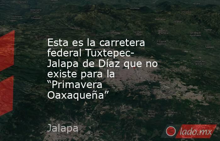 Esta es la carretera federal Tuxtepec- Jalapa de Díaz que no existe para la “Primavera Oaxaqueña”. Noticias en tiempo real